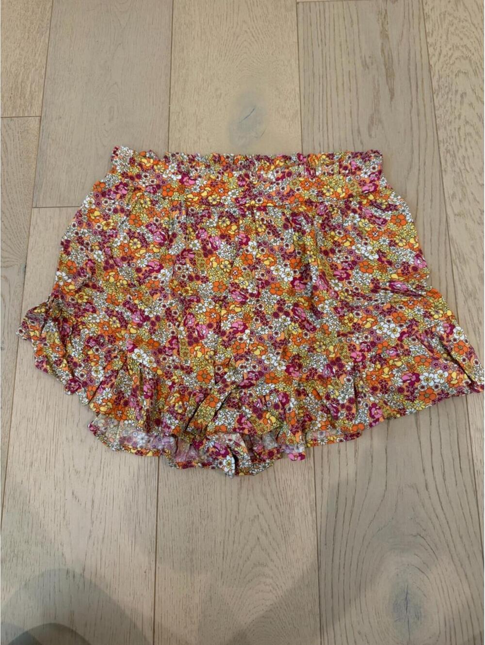 wild fable Floral Ruffle Shorts in Orange, Pink, White